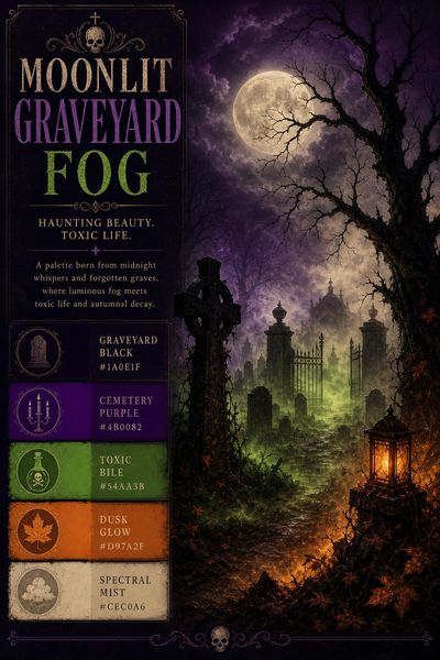 Moonlit Graveyard Fog