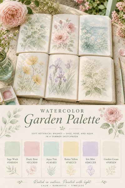 Watercolor Garden Palette