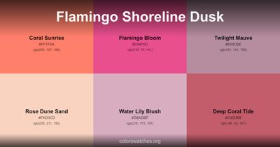 Flamingo Shoreline Dusk