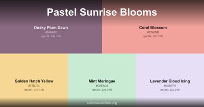 Pastel Sunrise Blooms